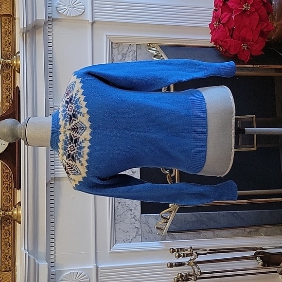 Vintage Shetland Fair Isle Cardigan Sweater - Picture 6 of 7